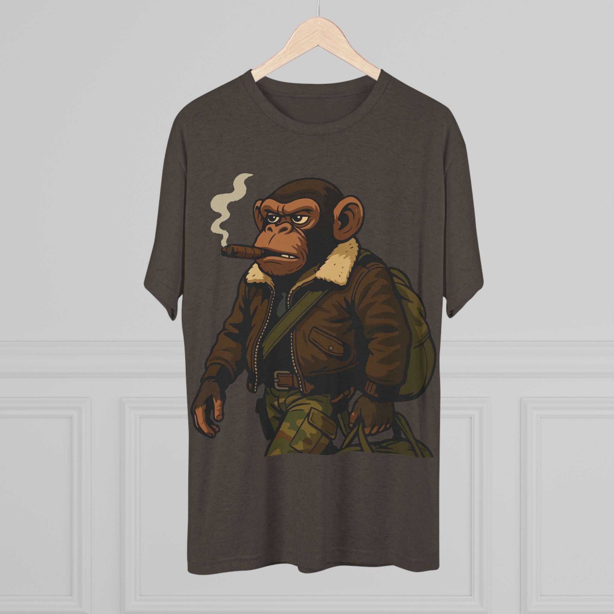 Aviator Ape Graphic Tee — Vintage Pilot Monkey with Cigar T-Shirt