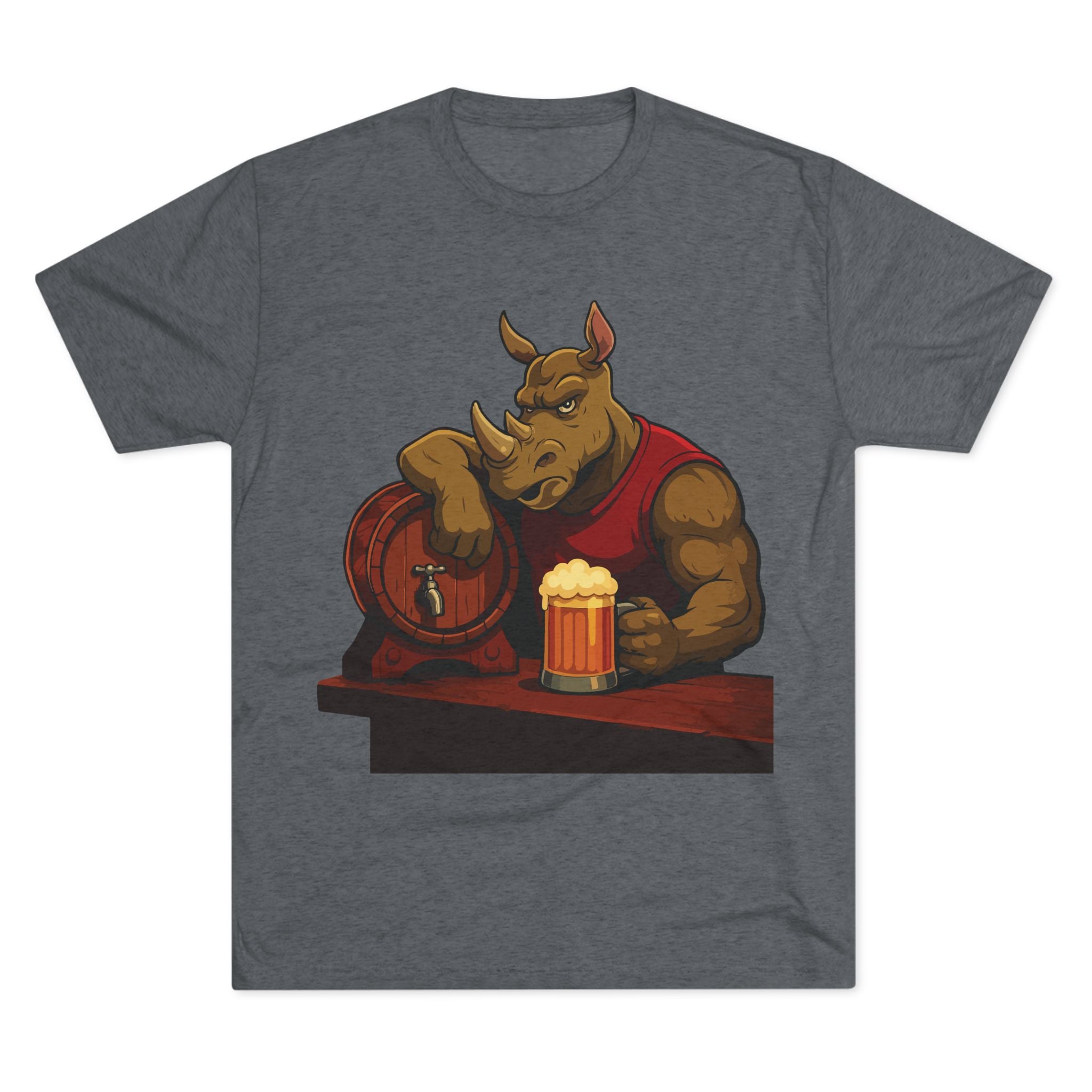 Rhino at the Bar T‑Shirt — Beer Lover Graphic Tee