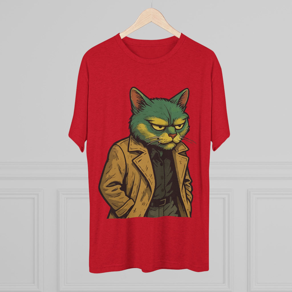 Grumpy Detective Cat Tee — Retro Noir Cat Graphic Shirt