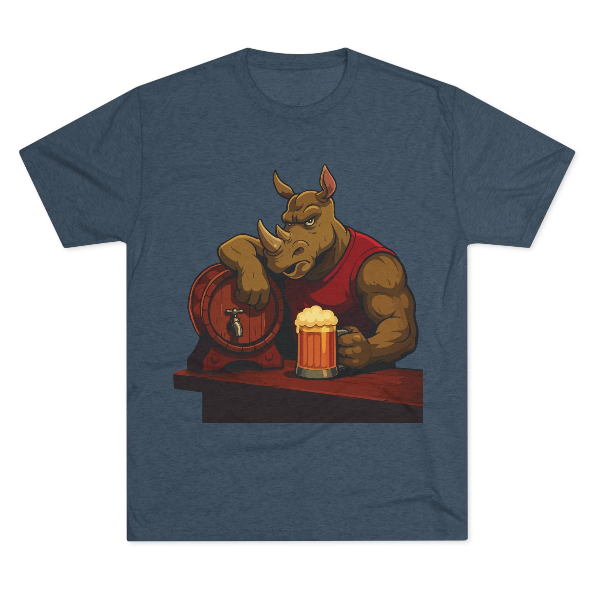 Rhino at the Bar T‑Shirt — Beer Lover Graphic Tee