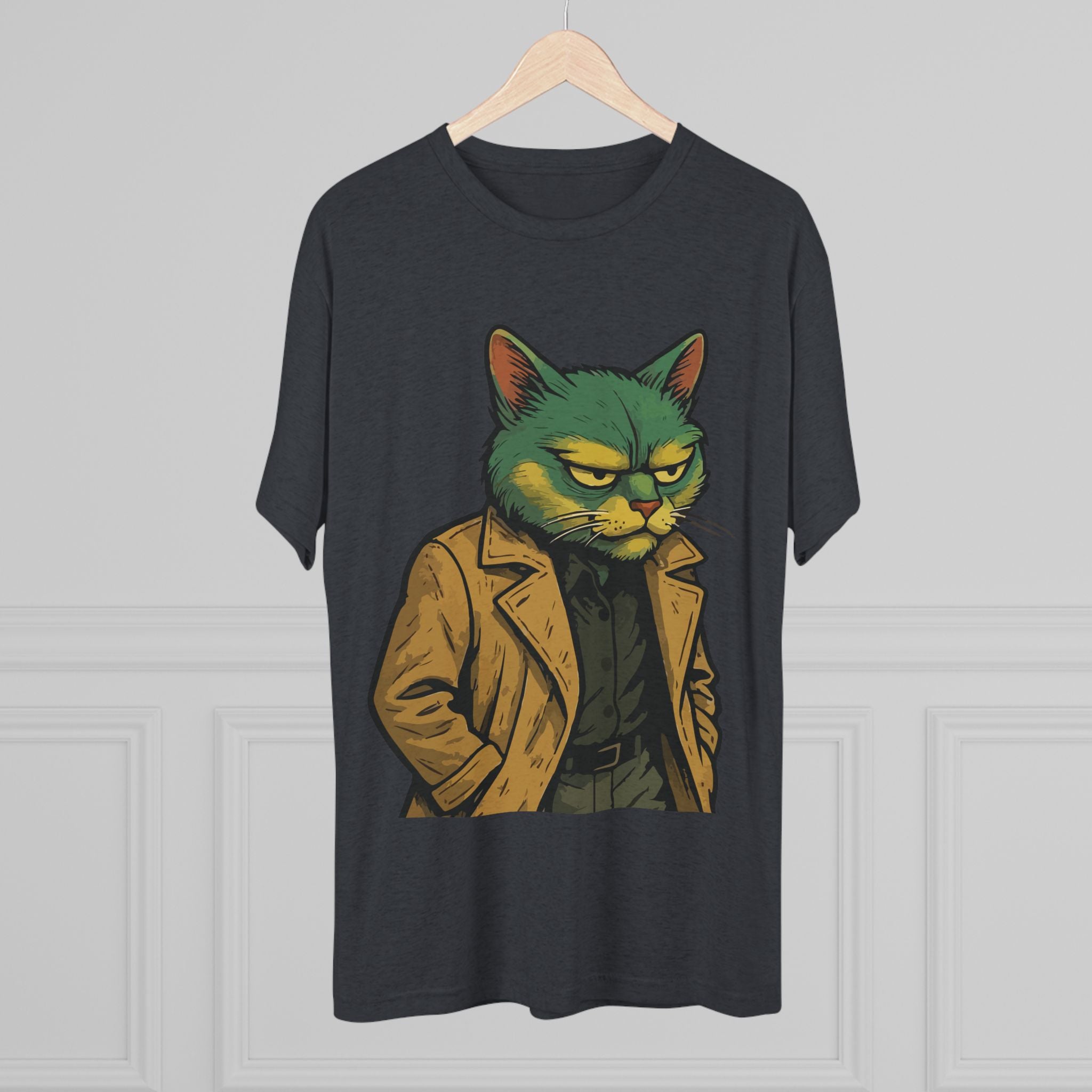 Grumpy Detective Cat Tee — Retro Noir Cat Graphic Shirt