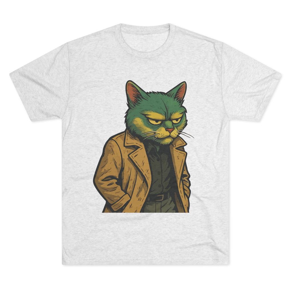Grumpy Detective Cat Tee — Retro Noir Cat Graphic Shirt