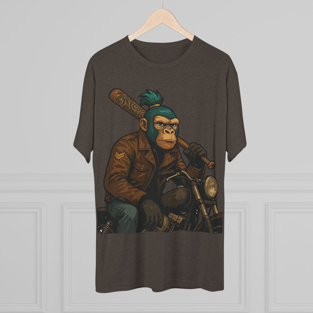 Biker Monkey Graphic Tee — Cool Motorcycle Ape Design