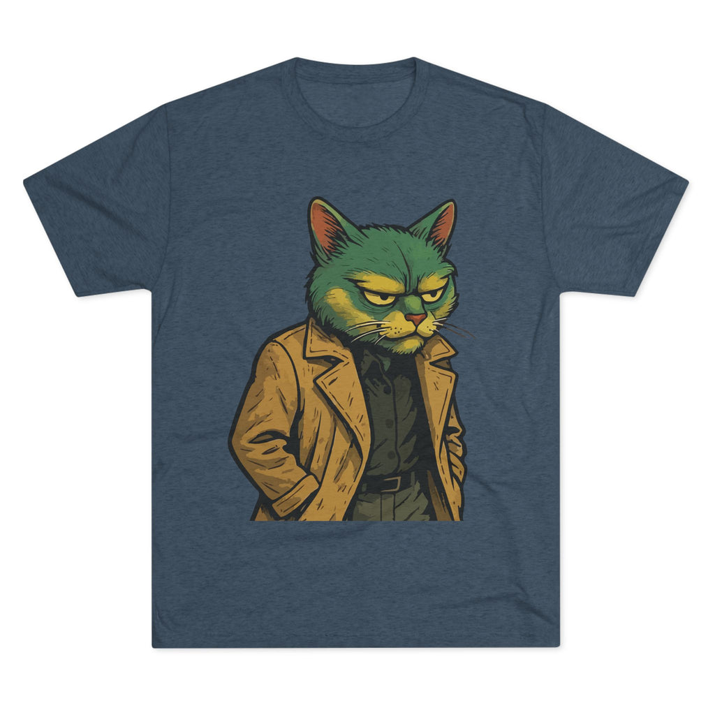 Grumpy Detective Cat Tee — Retro Noir Cat Graphic Shirt