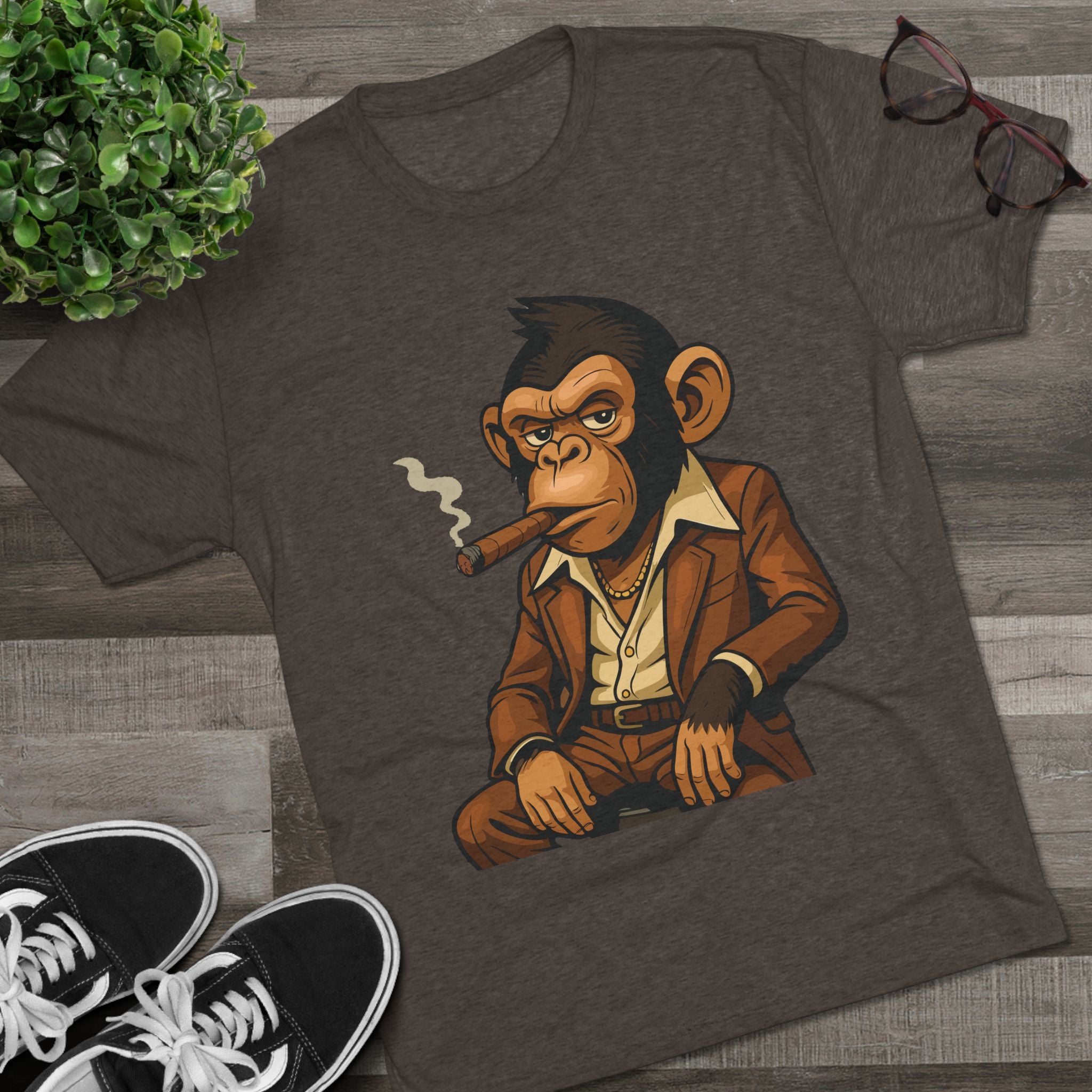 Cigar-Smoking Mafia Monkey Tee