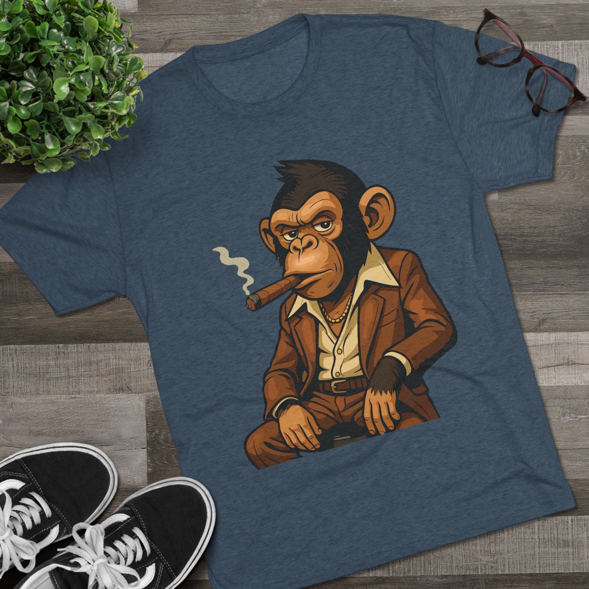 Cigar-Smoking Mafia Monkey Tee