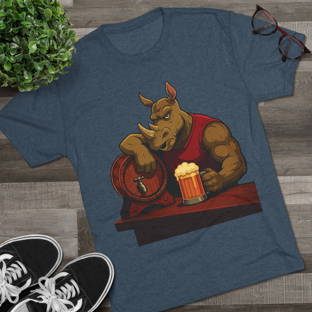 Rhino at the Bar T‑Shirt — Beer Lover Graphic Tee