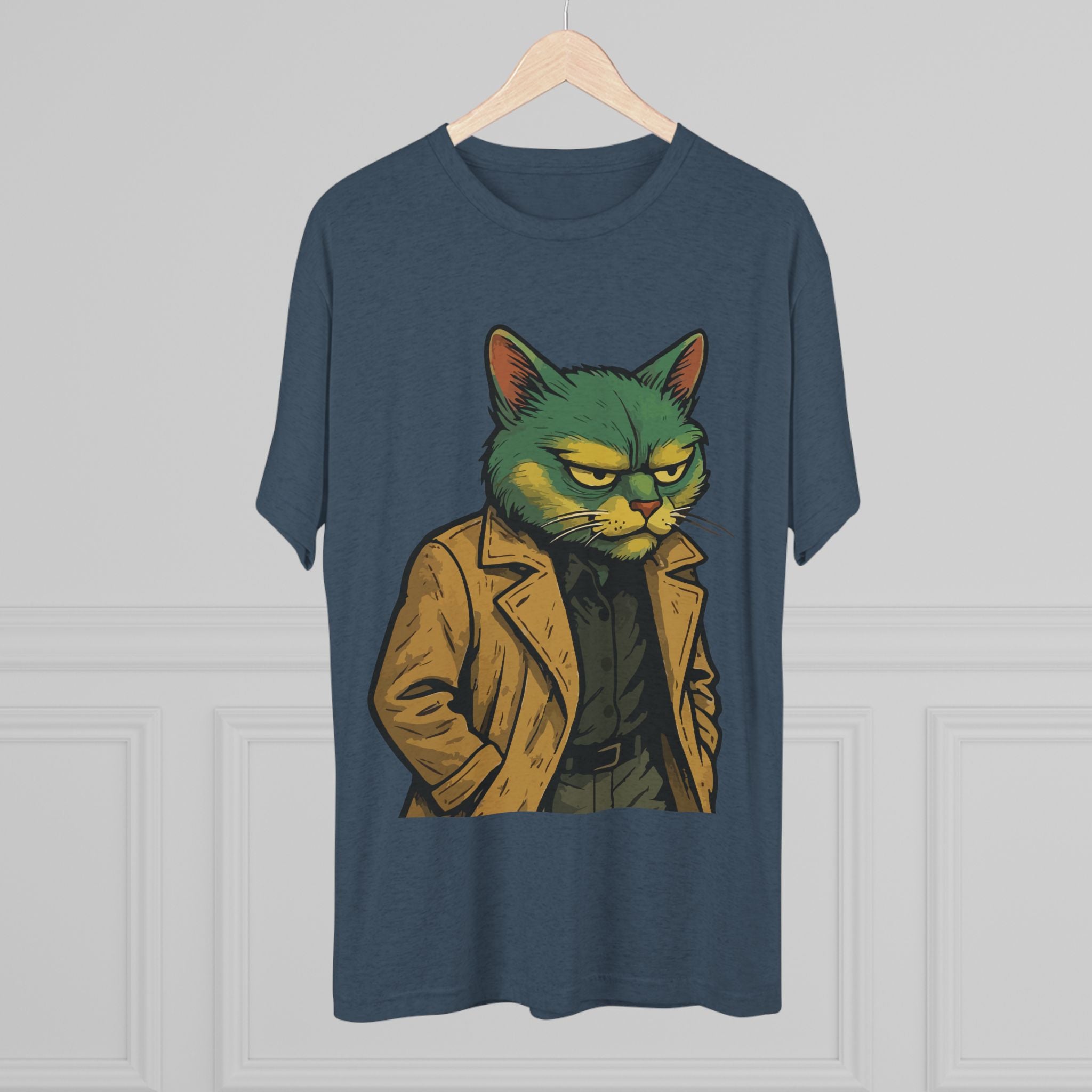 Grumpy Detective Cat Tee — Retro Noir Cat Graphic Shirt