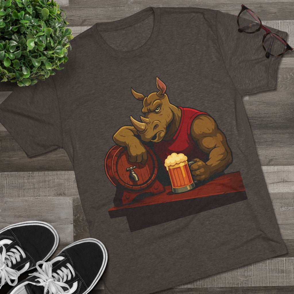 Rhino at the Bar T‑Shirt — Beer Lover Graphic Tee