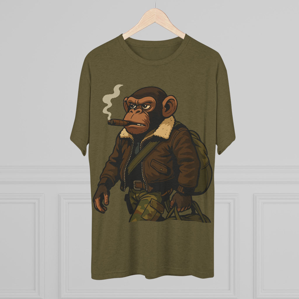 Aviator Ape Graphic Tee — Vintage Pilot Monkey with Cigar T-Shirt