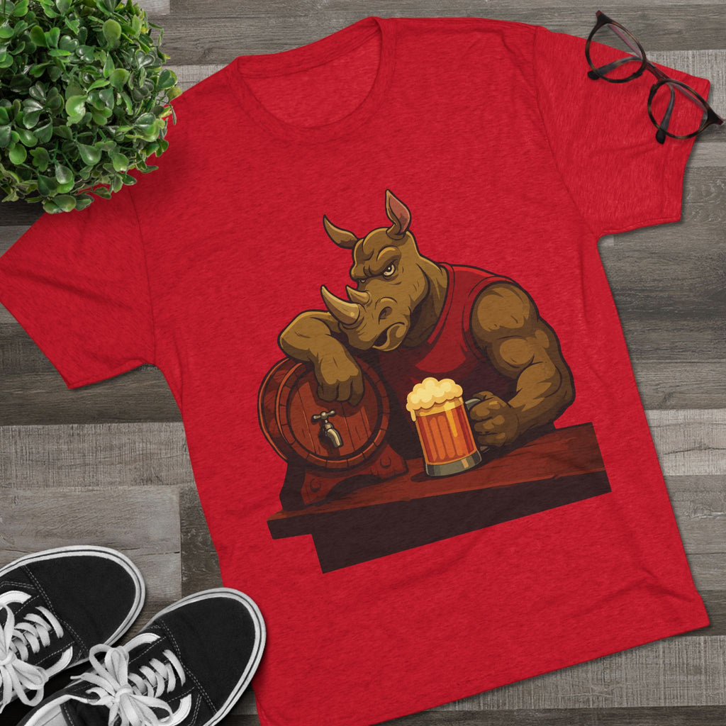 Rhino at the Bar T‑Shirt — Beer Lover Graphic Tee