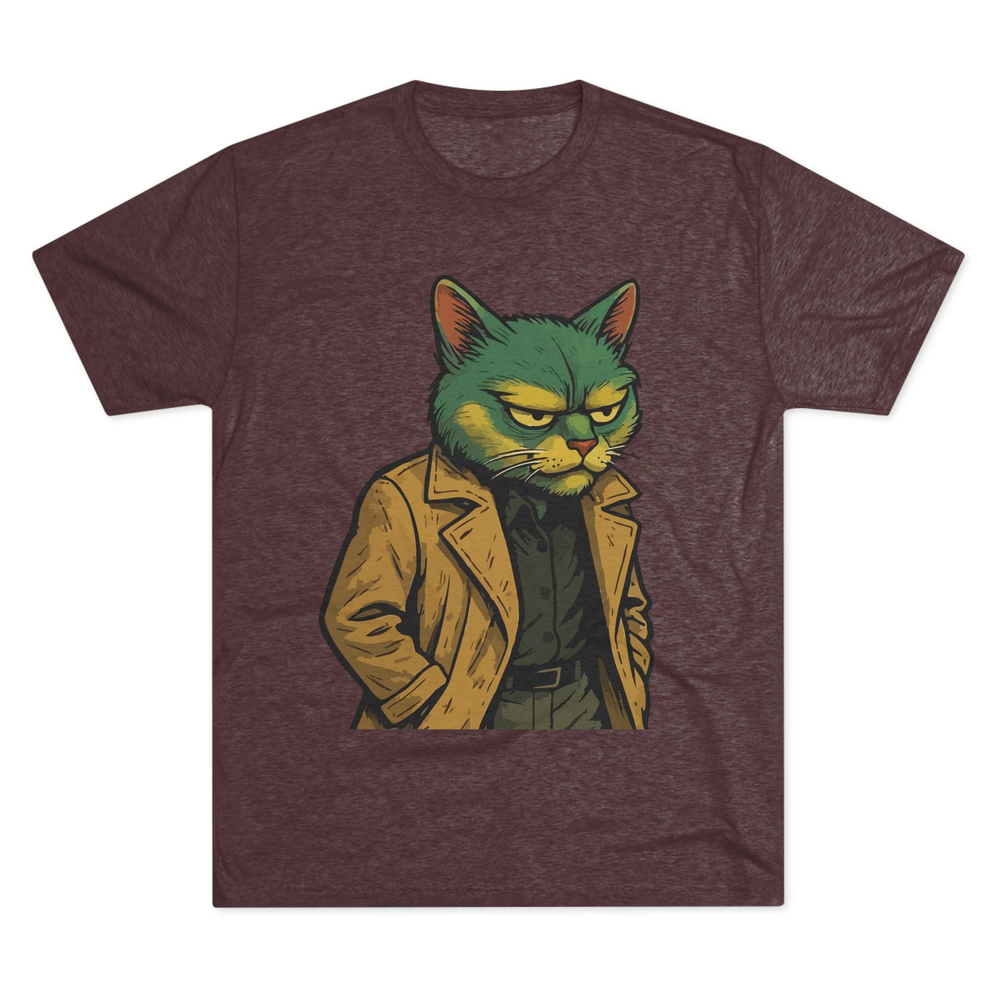 Grumpy Detective Cat Tee — Retro Noir Cat Graphic Shirt