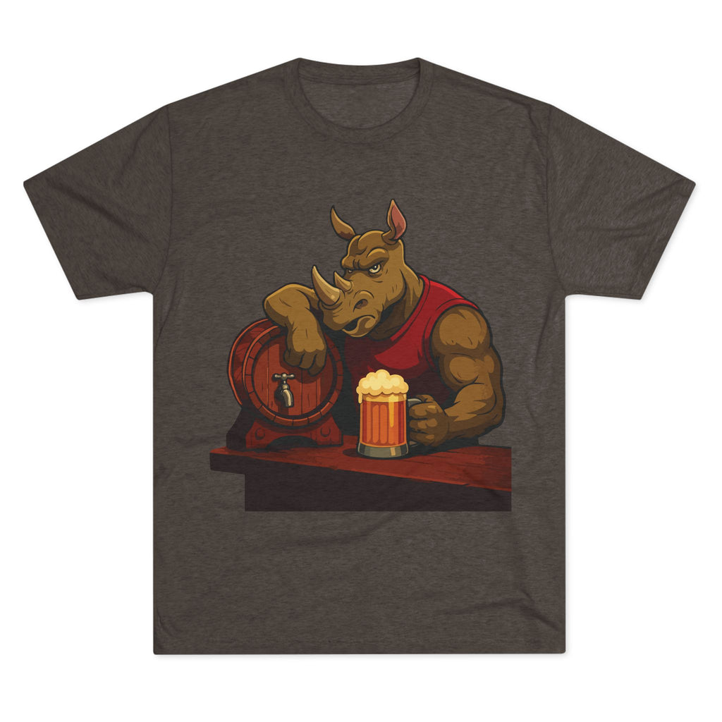 Rhino at the Bar T‑Shirt — Beer Lover Graphic Tee