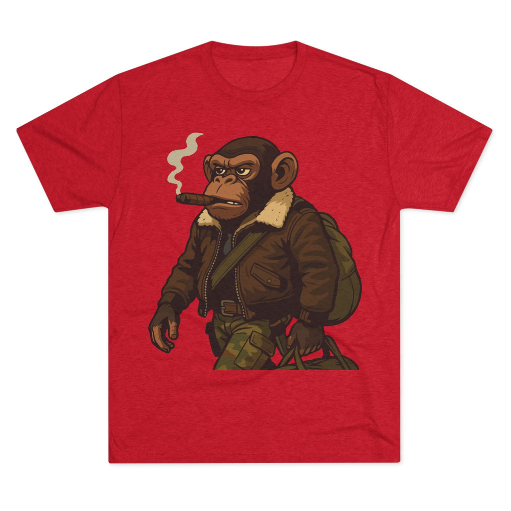Aviator Ape Graphic Tee — Vintage Pilot Monkey with Cigar T-Shirt