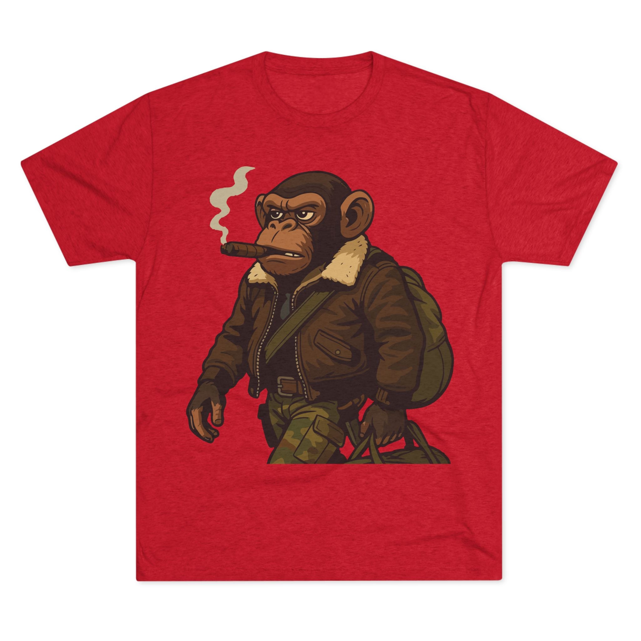 Aviator Ape Graphic Tee — Vintage Pilot Monkey with Cigar T-Shirt