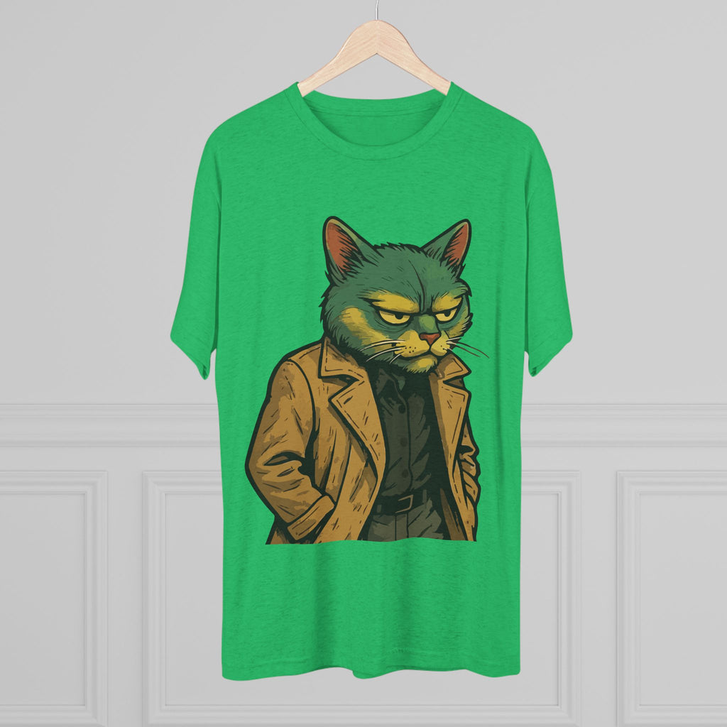 Grumpy Detective Cat Tee — Retro Noir Cat Graphic Shirt