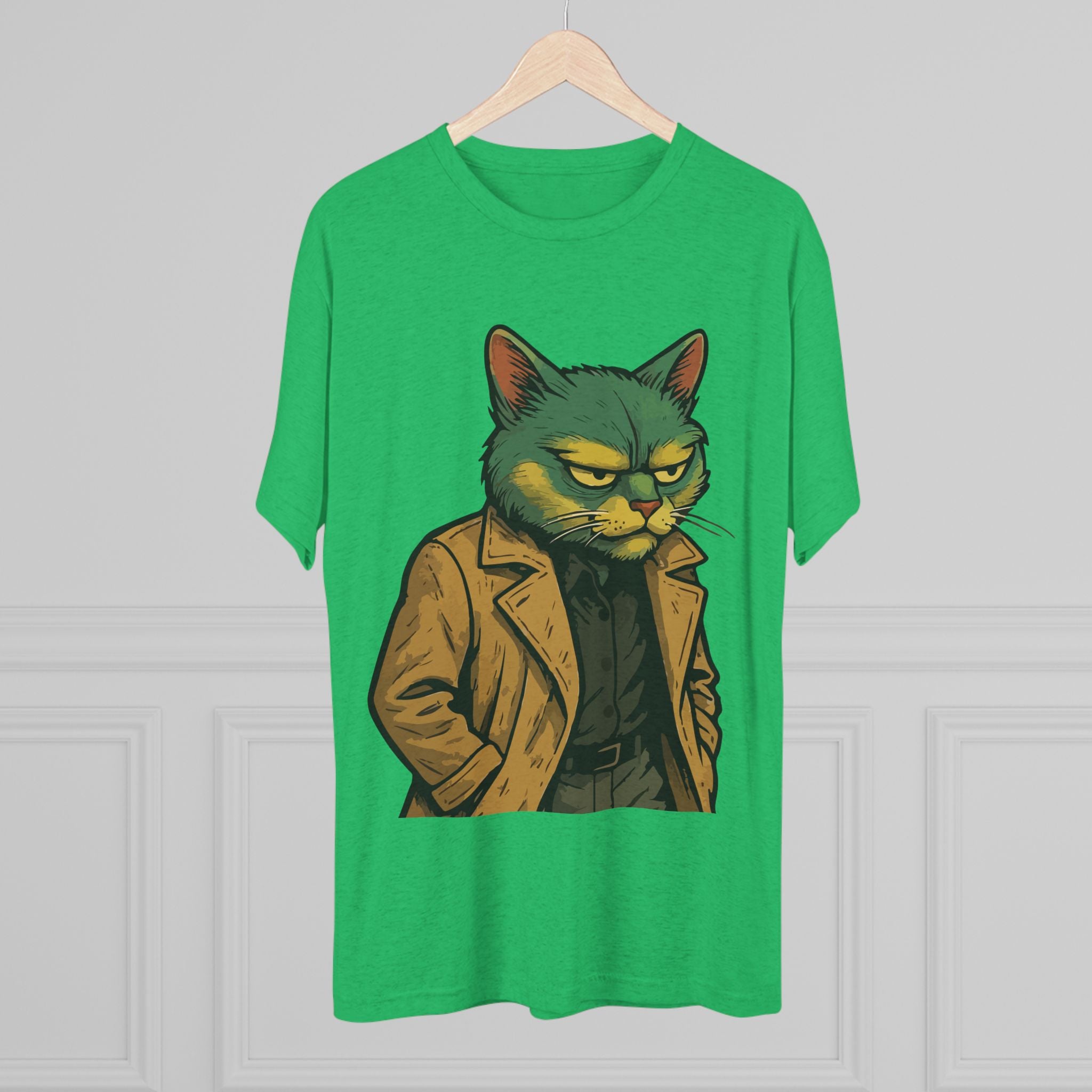 Grumpy Detective Cat Tee — Retro Noir Cat Graphic Shirt