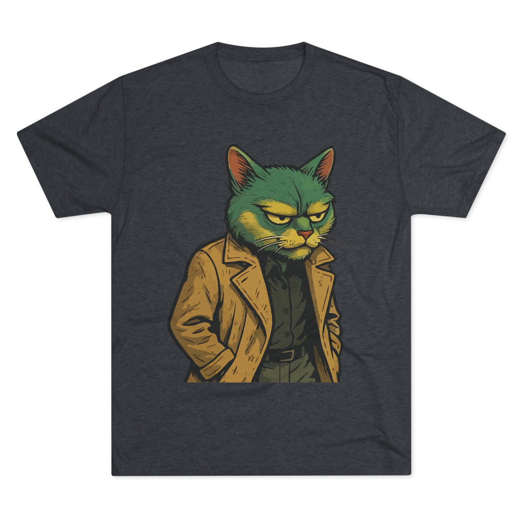 Grumpy Detective Cat Tee — Retro Noir Cat Graphic Shirt