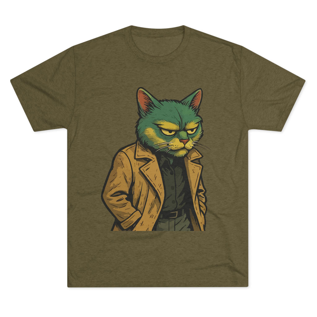 Grumpy Detective Cat Tee — Retro Noir Cat Graphic Shirt