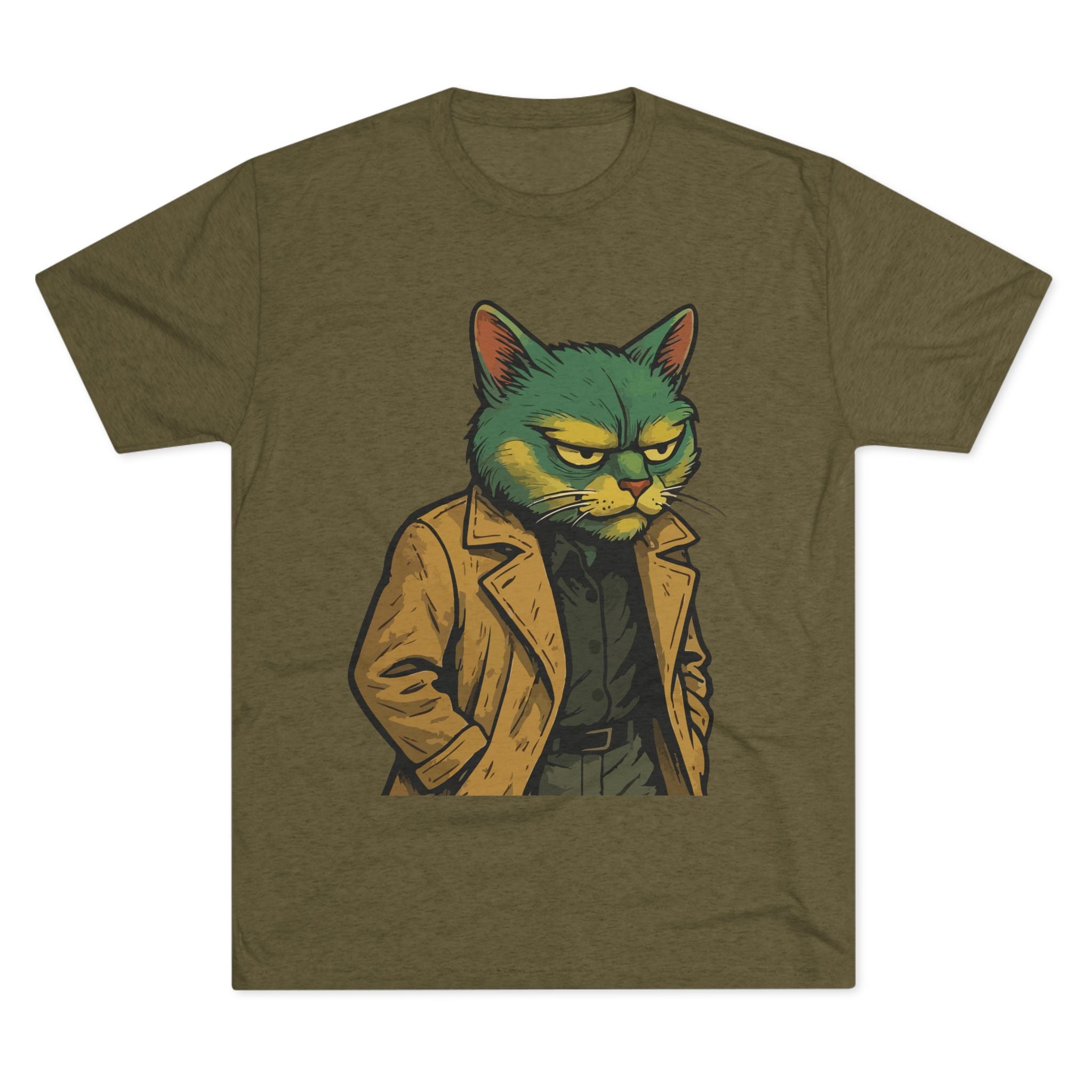 Grumpy Detective Cat Tee — Retro Noir Cat Graphic Shirt