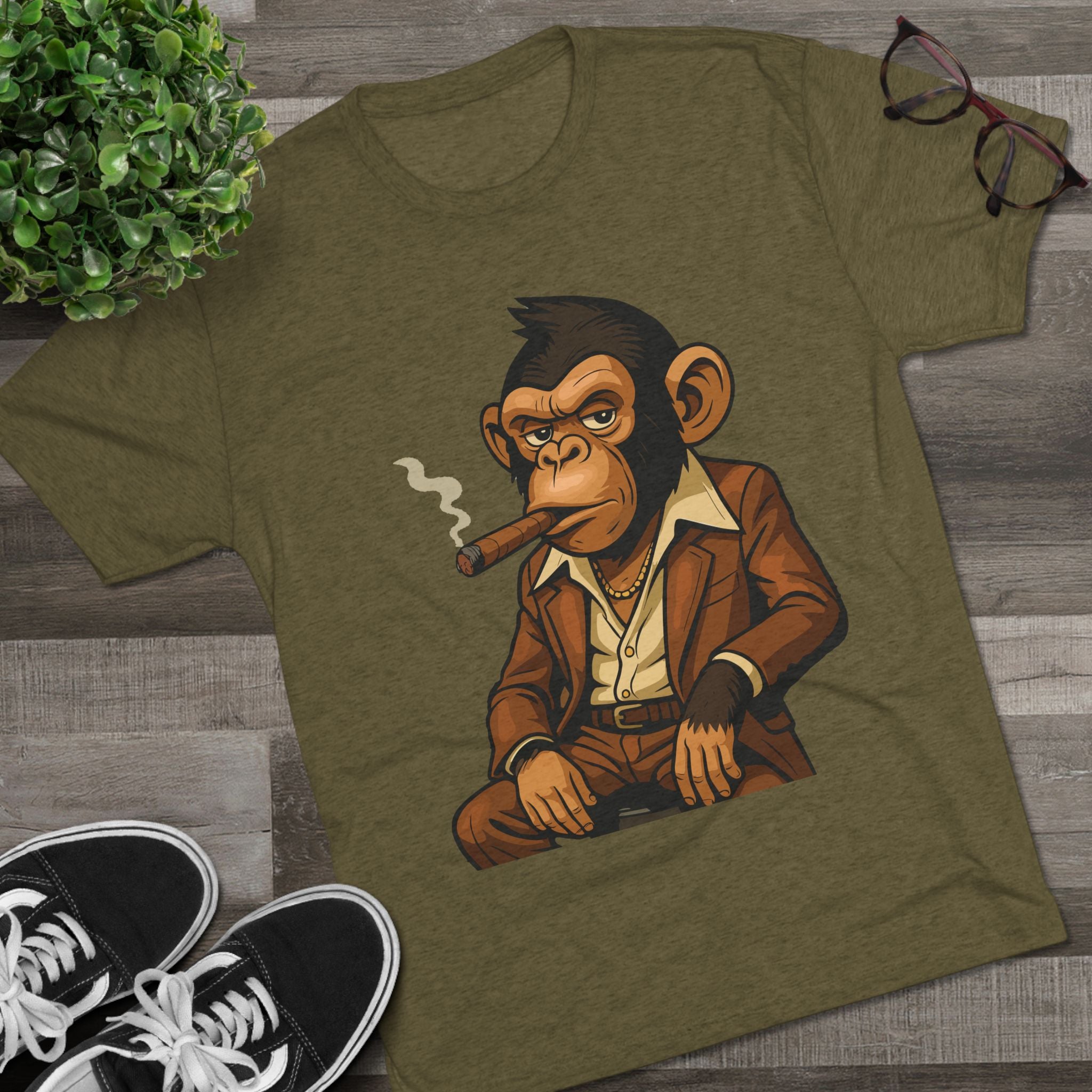 Cigar-Smoking Mafia Monkey Tee