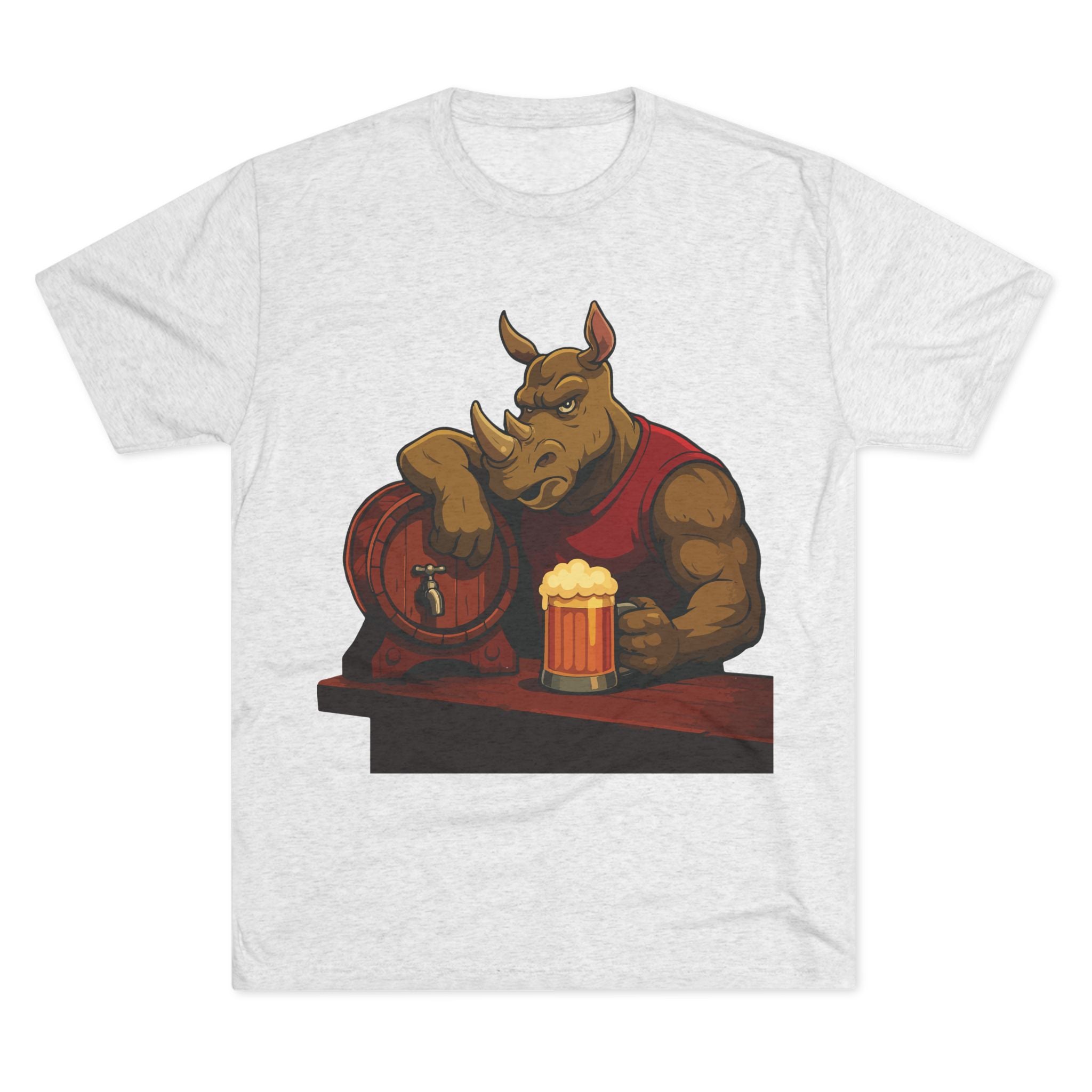 Rhino at the Bar T‑Shirt — Beer Lover Graphic Tee