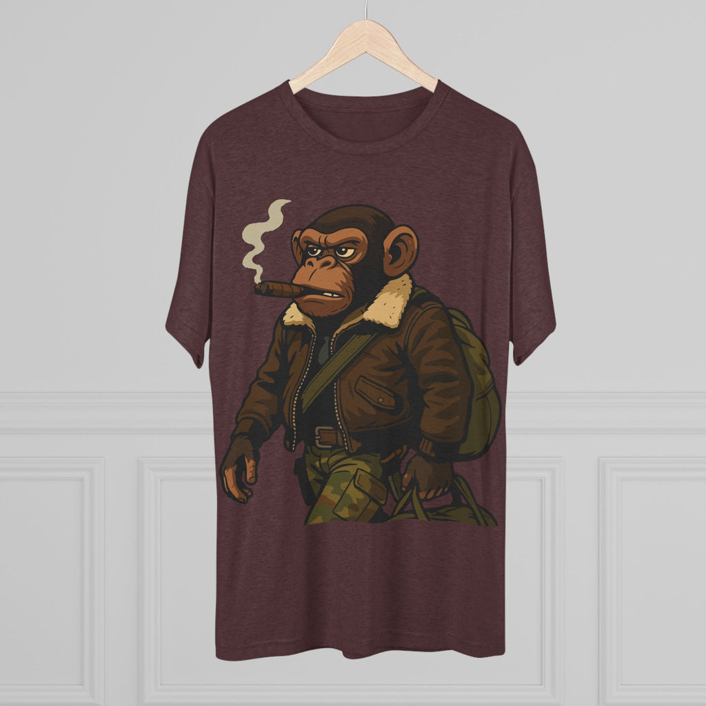 Aviator Ape Graphic Tee — Vintage Pilot Monkey with Cigar T-Shirt
