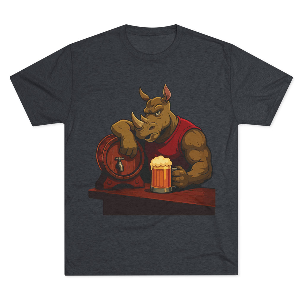 Rhino at the Bar T‑Shirt — Beer Lover Graphic Tee