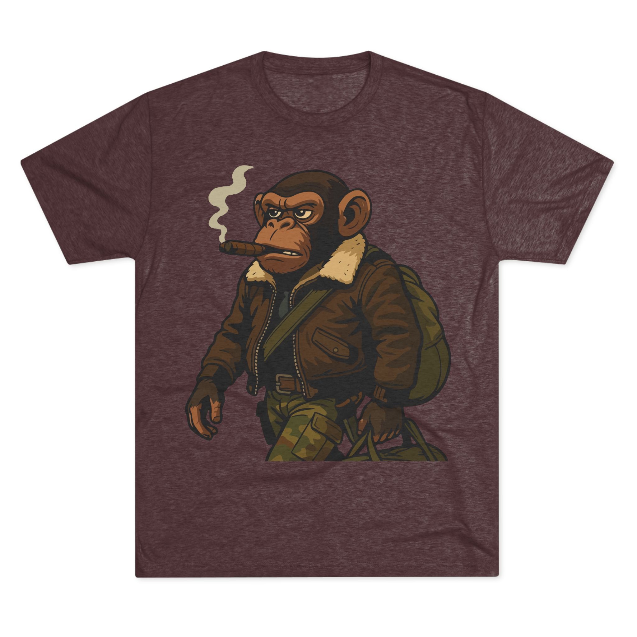 Aviator Ape Graphic Tee — Vintage Pilot Monkey with Cigar T-Shirt