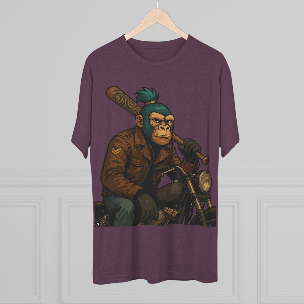 Biker Monkey Graphic Tee — Cool Motorcycle Ape Design