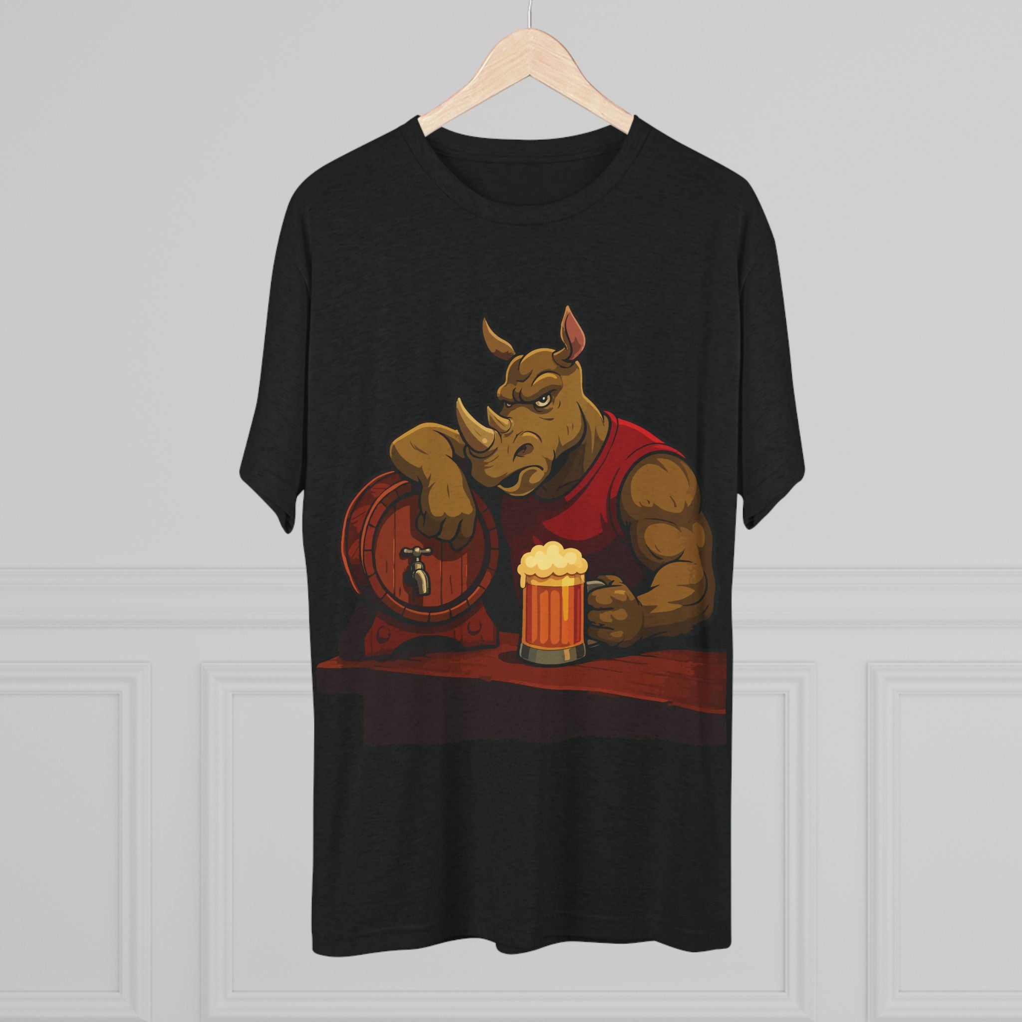 Rhino at the Bar T‑Shirt — Beer Lover Graphic Tee
