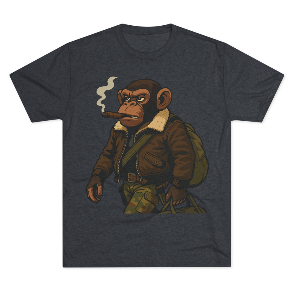 Aviator Ape Graphic Tee — Vintage Pilot Monkey with Cigar T-Shirt
