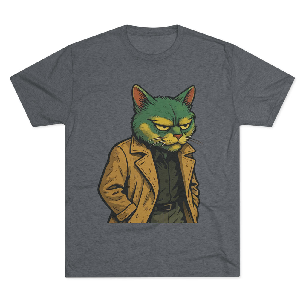 Grumpy Detective Cat Tee — Retro Noir Cat Graphic Shirt