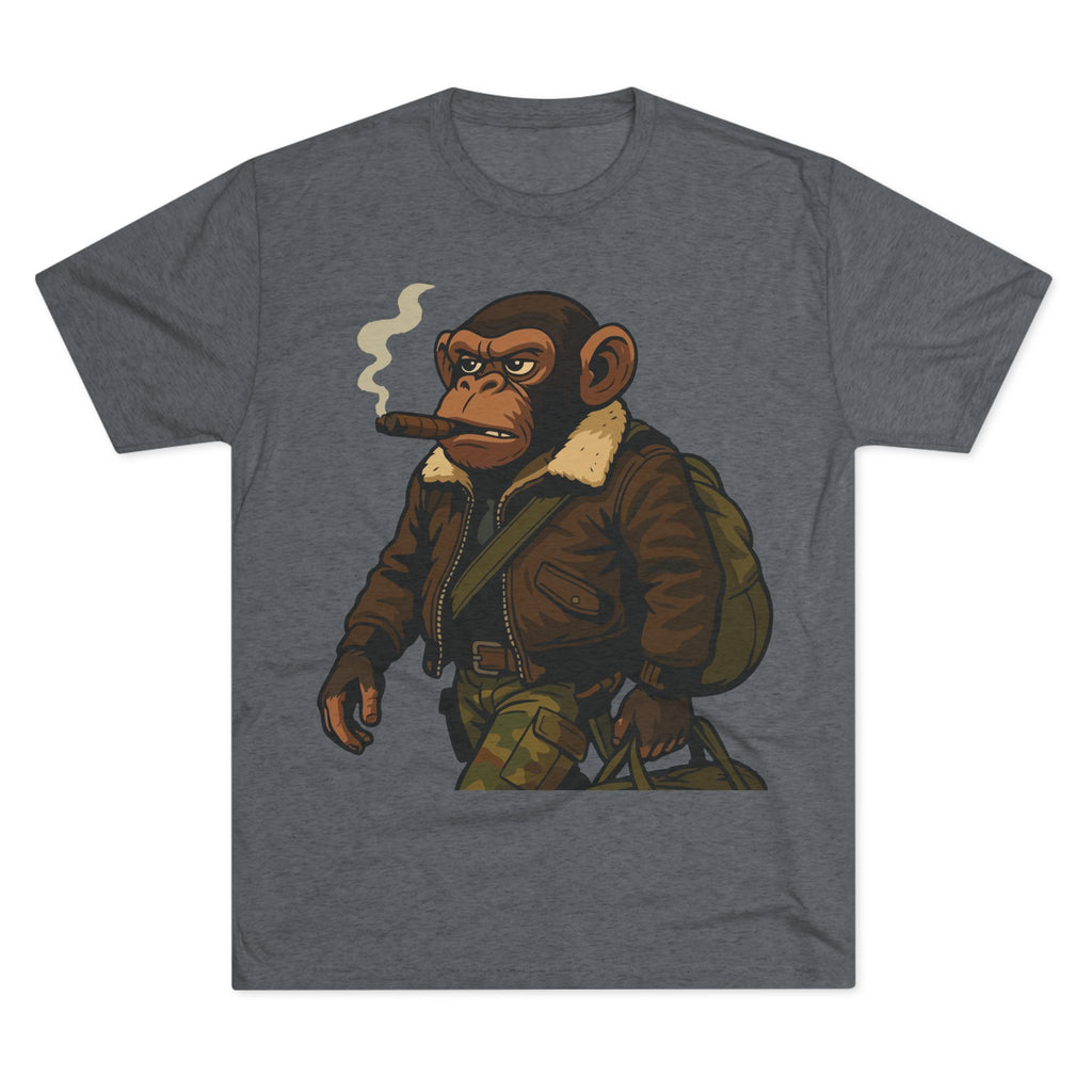 Aviator Ape Graphic Tee — Vintage Pilot Monkey with Cigar T-Shirt