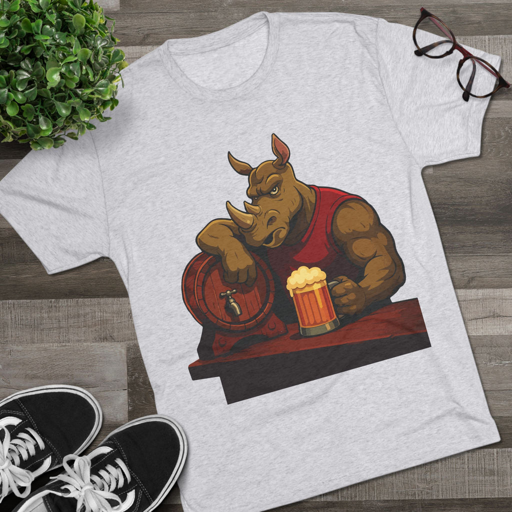 Rhino at the Bar T‑Shirt — Beer Lover Graphic Tee