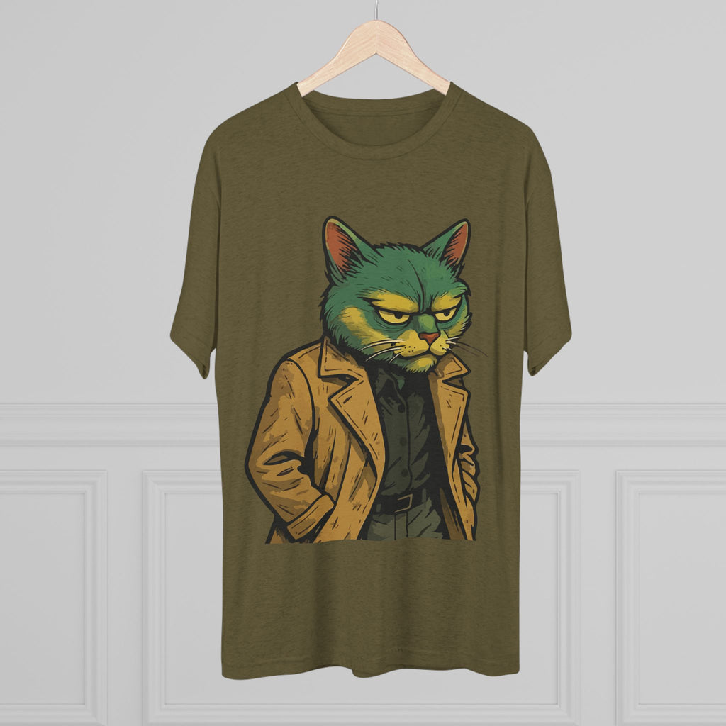 Grumpy Detective Cat Tee — Retro Noir Cat Graphic Shirt