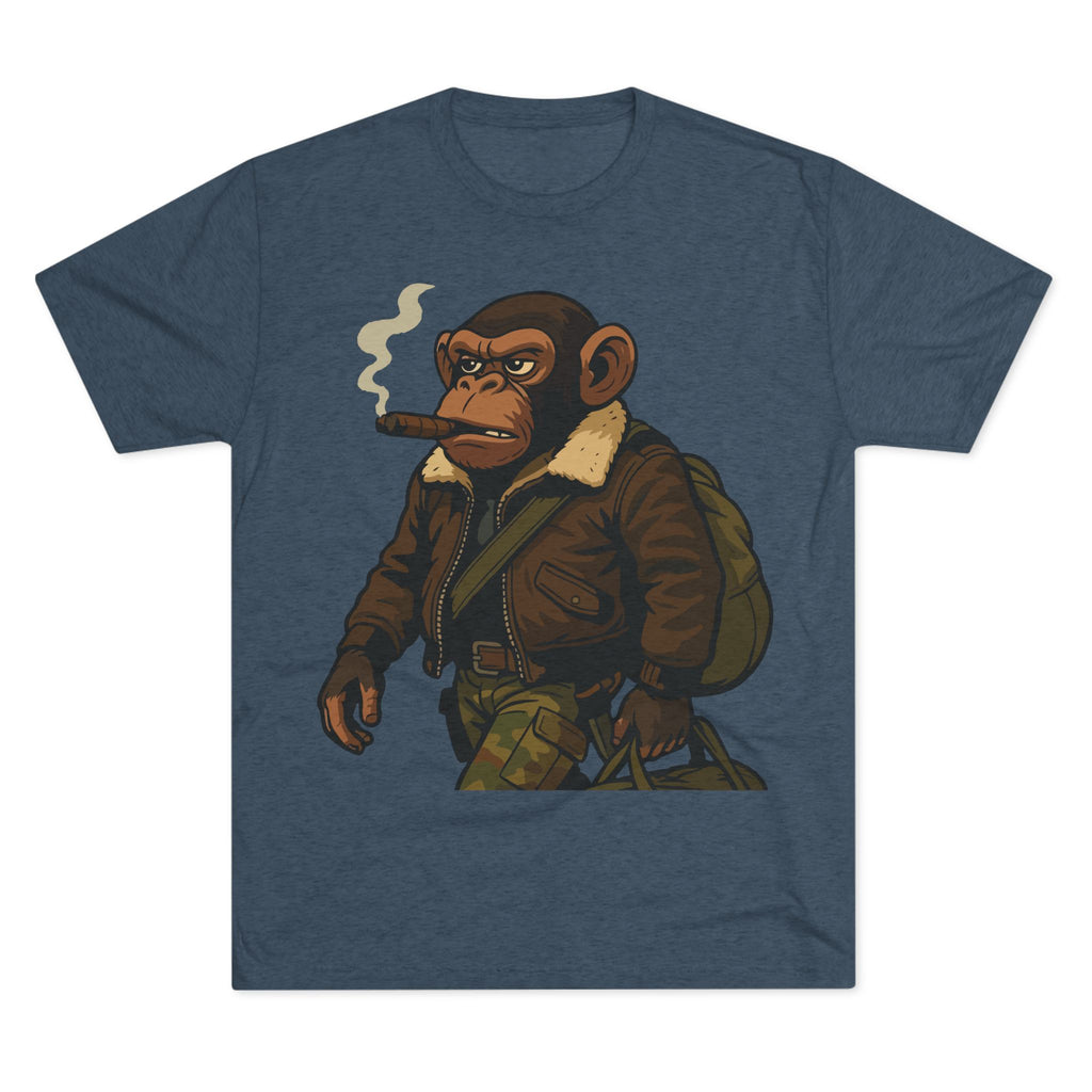 Aviator Ape Graphic Tee — Vintage Pilot Monkey with Cigar T-Shirt