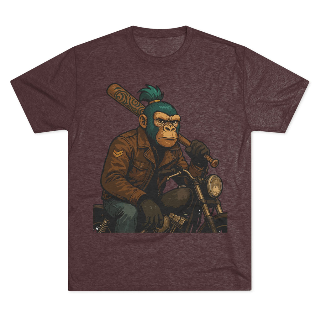 Biker Monkey Graphic Tee — Cool Motorcycle Ape Design