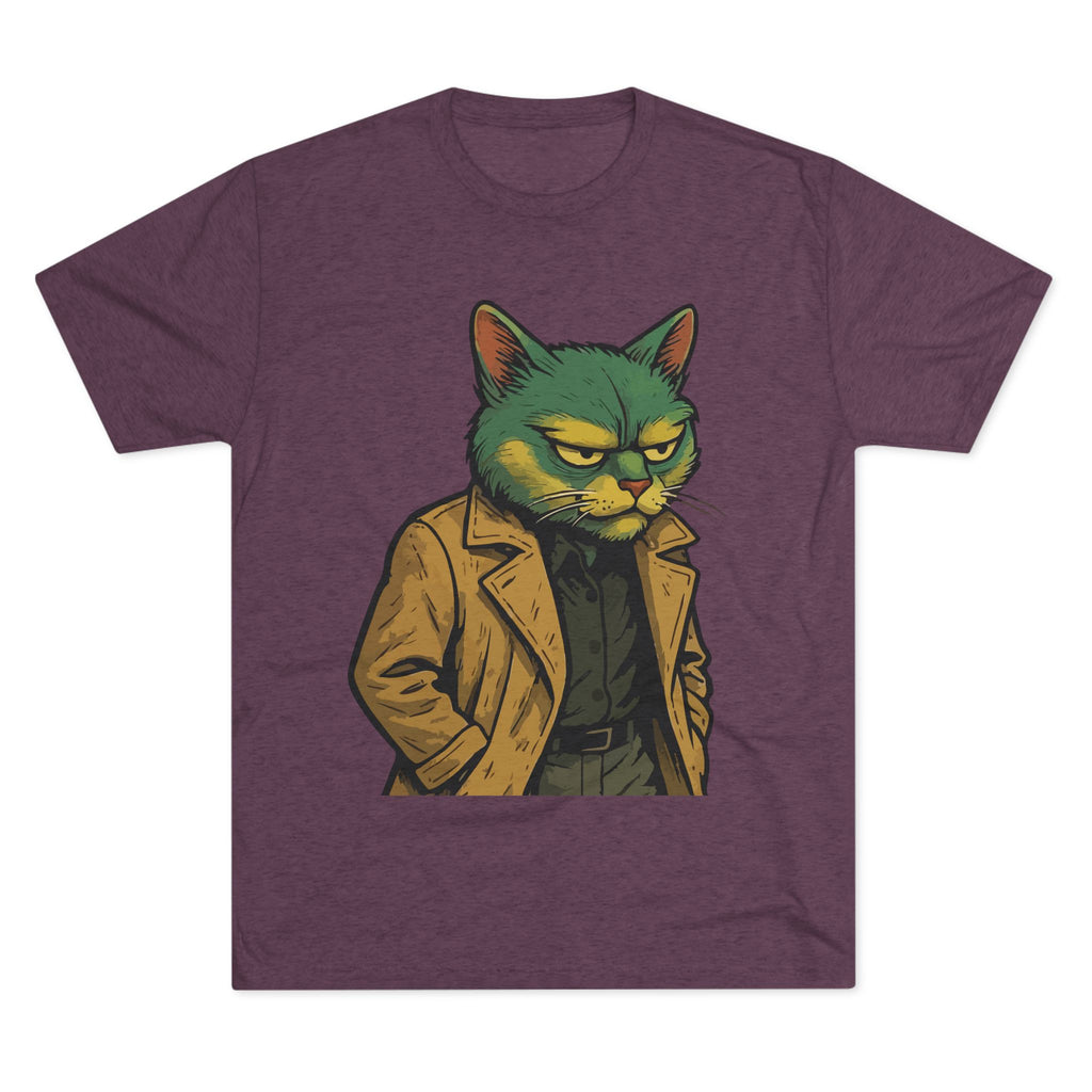Grumpy Detective Cat Tee — Retro Noir Cat Graphic Shirt