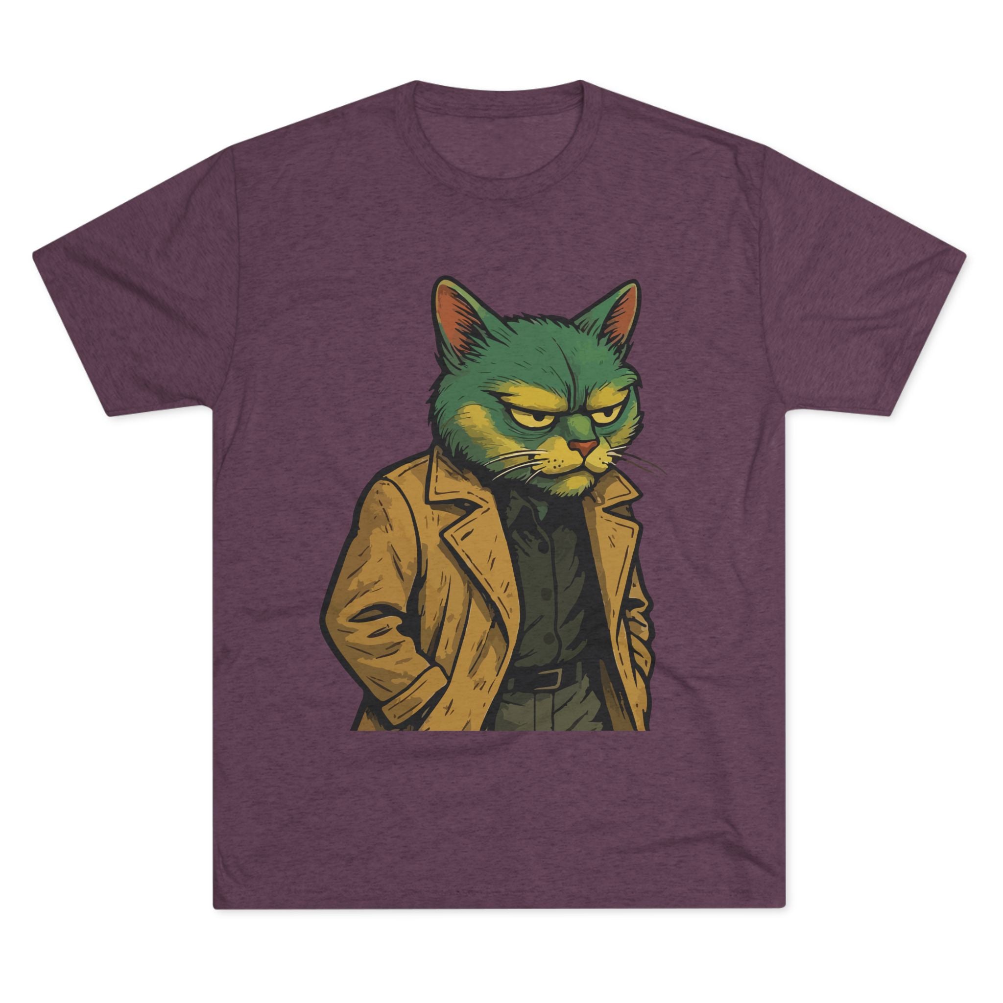 Grumpy Detective Cat Tee — Retro Noir Cat Graphic Shirt