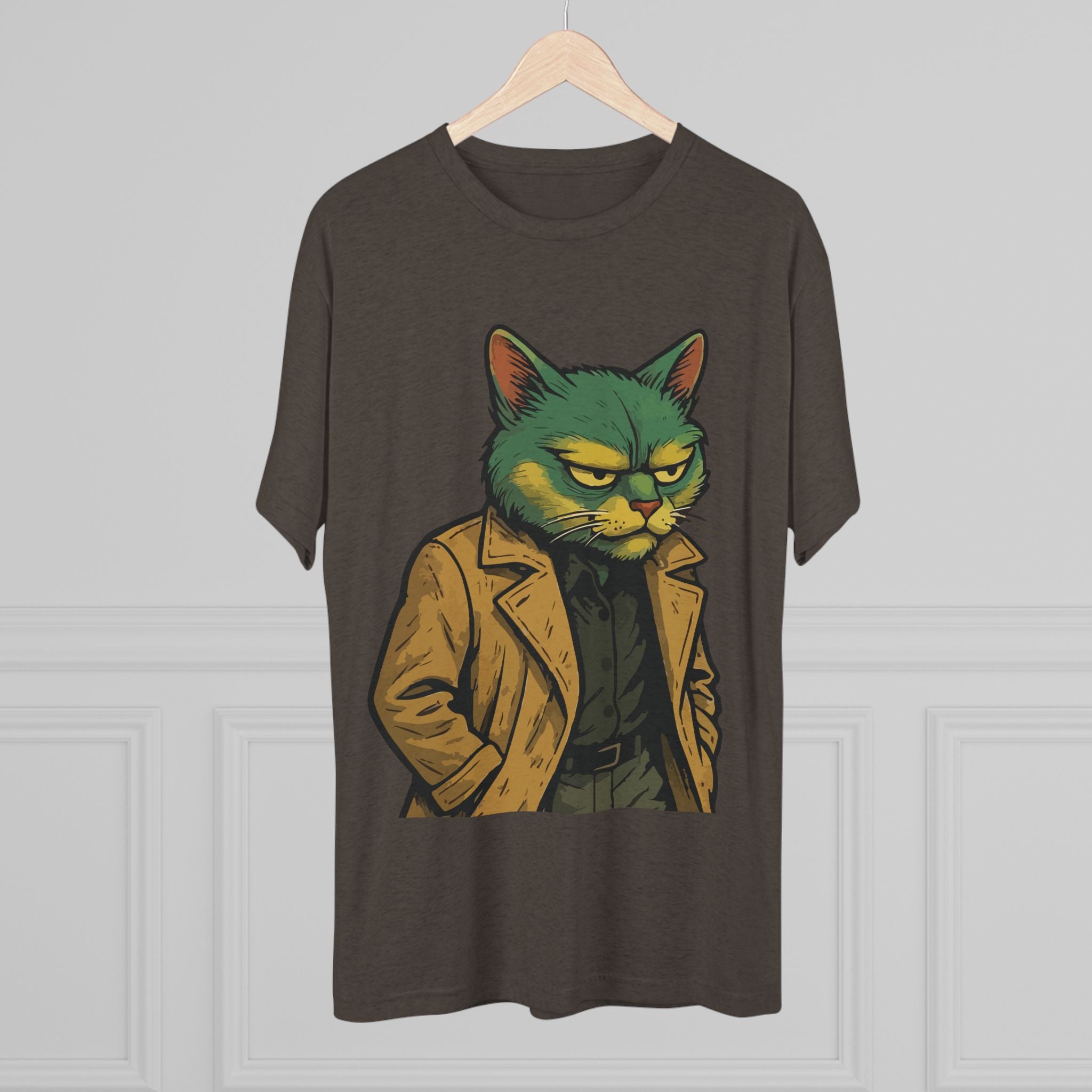 Grumpy Detective Cat Tee — Retro Noir Cat Graphic Shirt