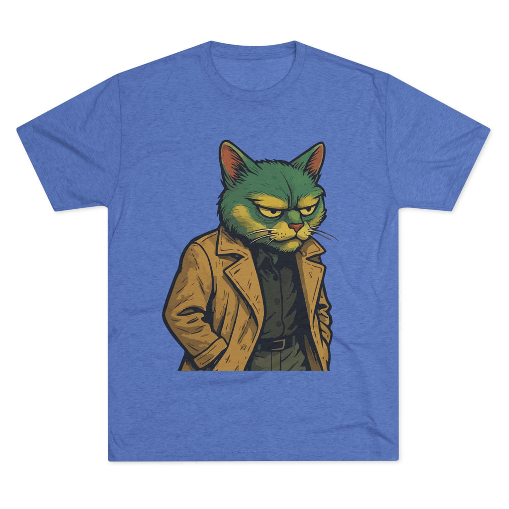 Grumpy Detective Cat Tee — Retro Noir Cat Graphic Shirt