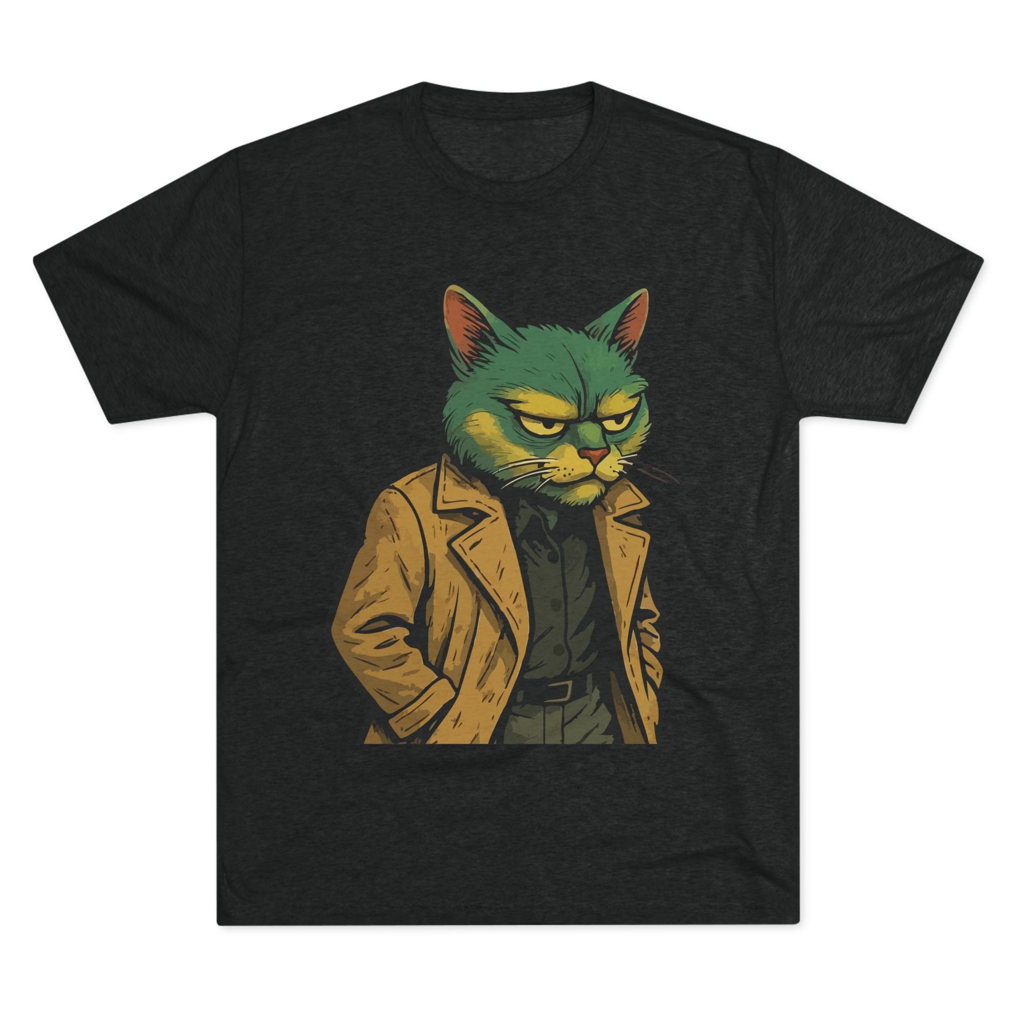 Grumpy Detective Cat Tee — Retro Noir Cat Graphic Shirt