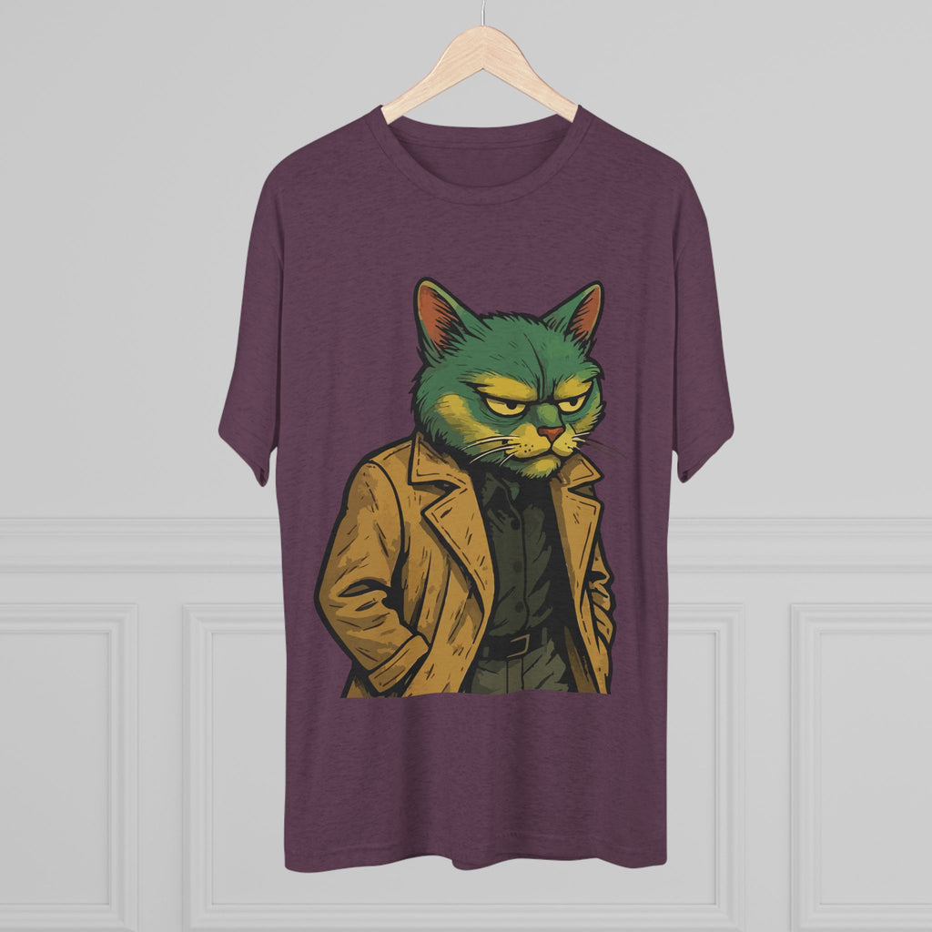 Grumpy Detective Cat Tee — Retro Noir Cat Graphic Shirt