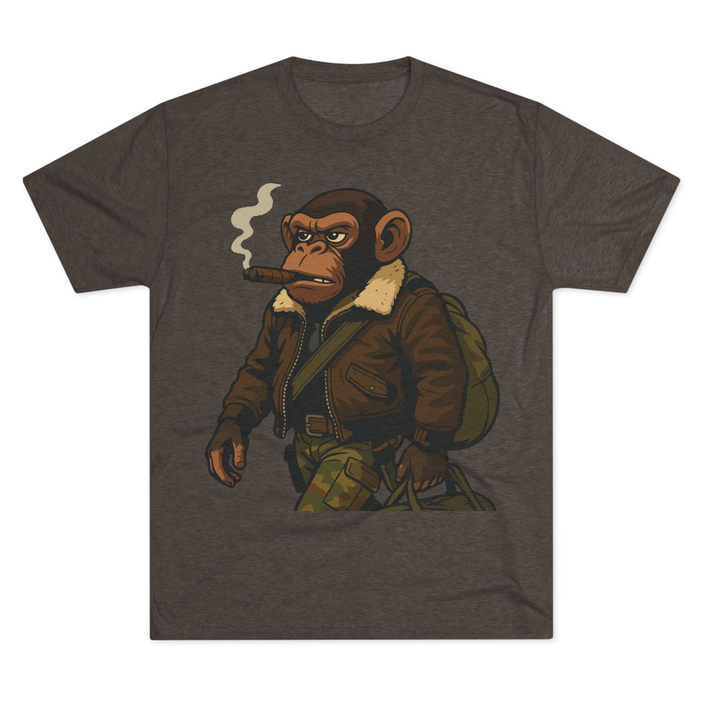 Aviator Ape Graphic Tee — Vintage Pilot Monkey with Cigar T-Shirt