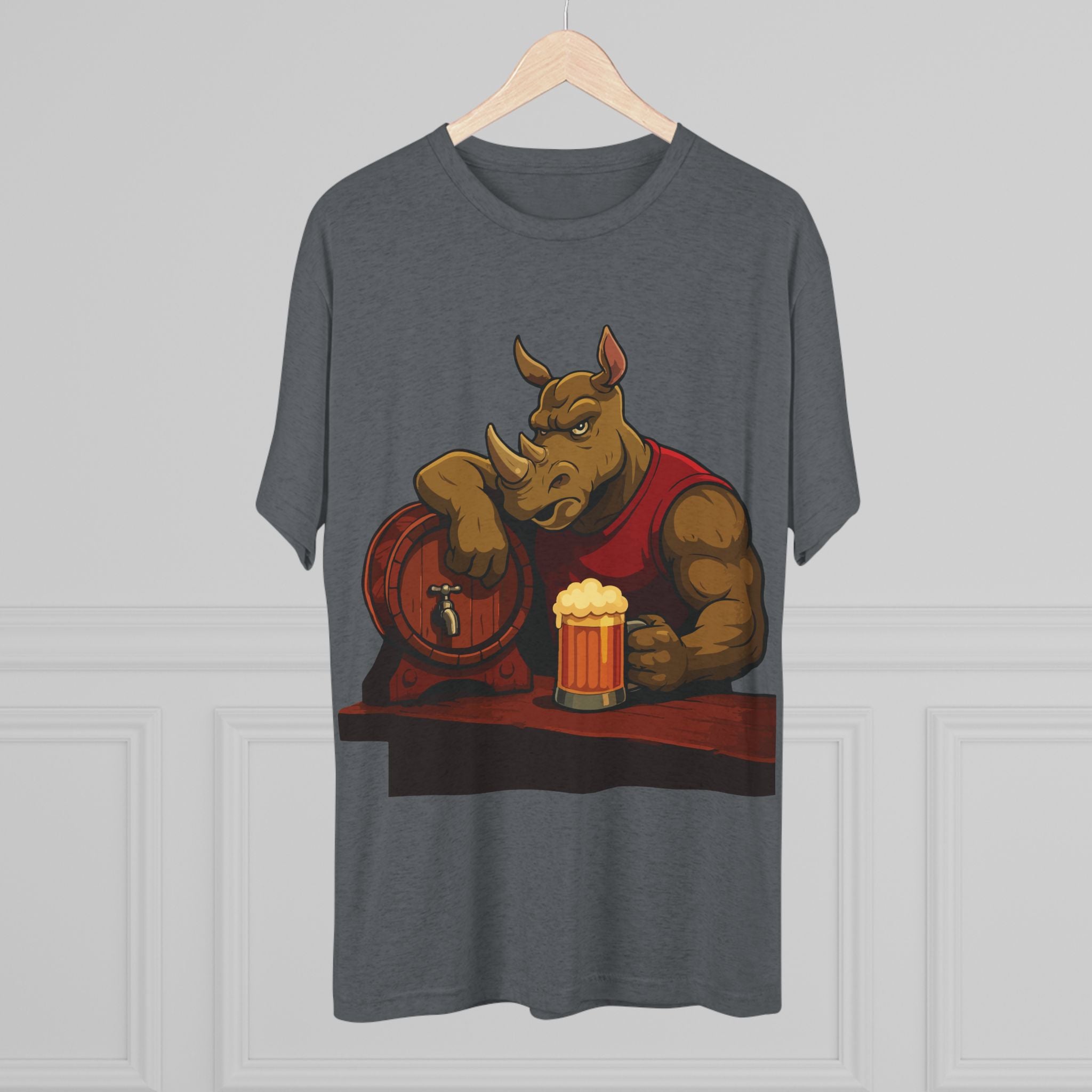 Rhino at the Bar T‑Shirt — Beer Lover Graphic Tee