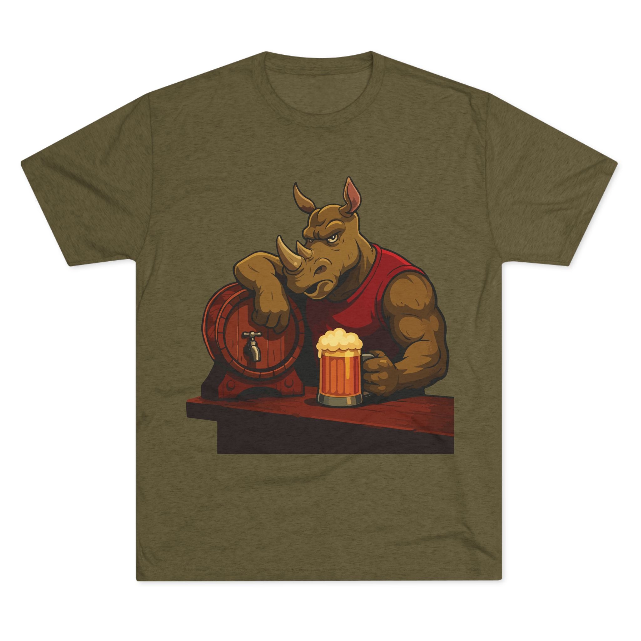 Rhino at the Bar T‑Shirt — Beer Lover Graphic Tee
