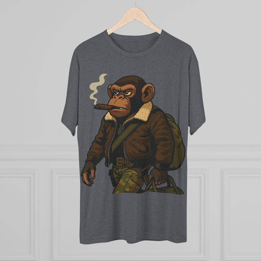 Aviator Ape Graphic Tee — Vintage Pilot Monkey with Cigar T-Shirt