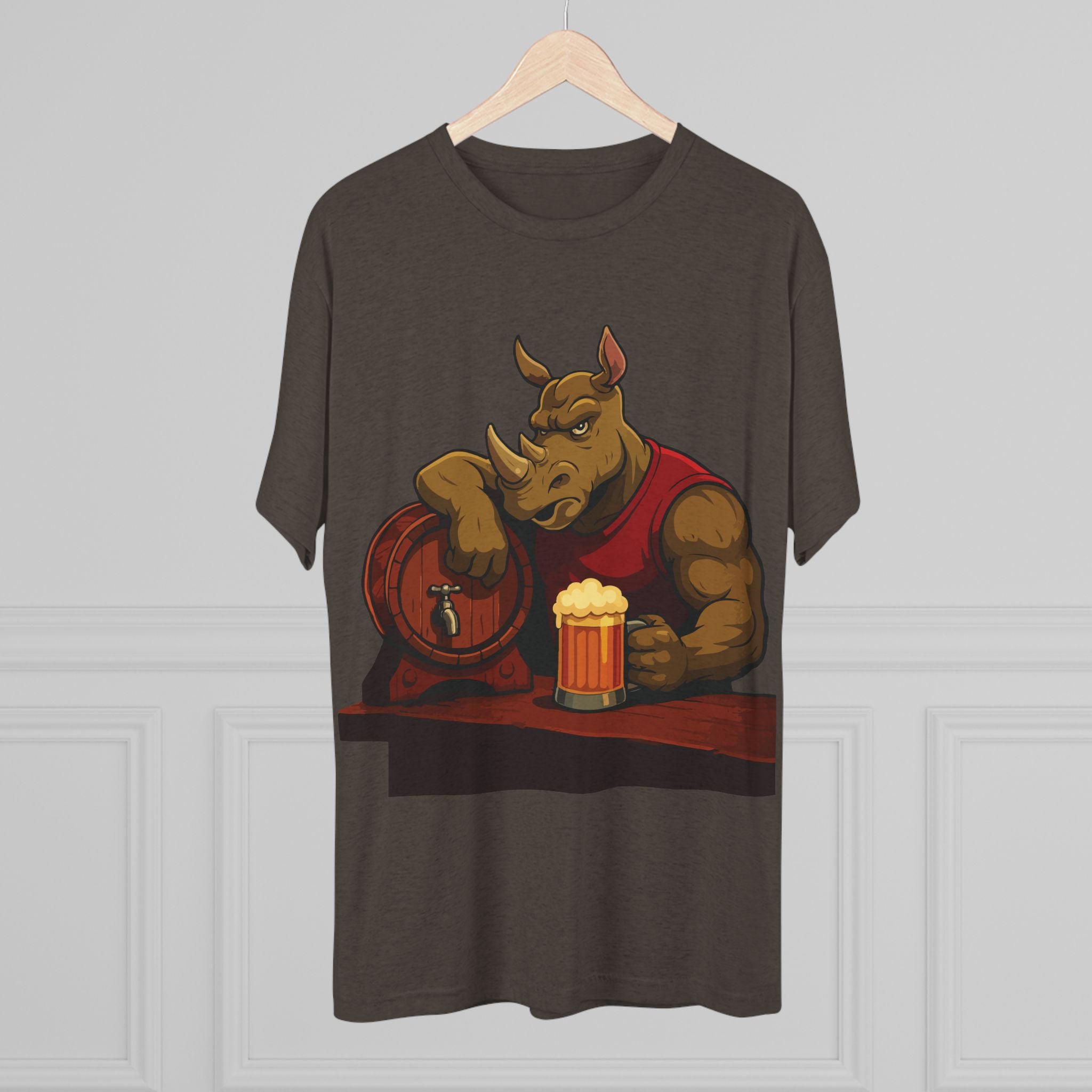 Rhino at the Bar T‑Shirt — Beer Lover Graphic Tee