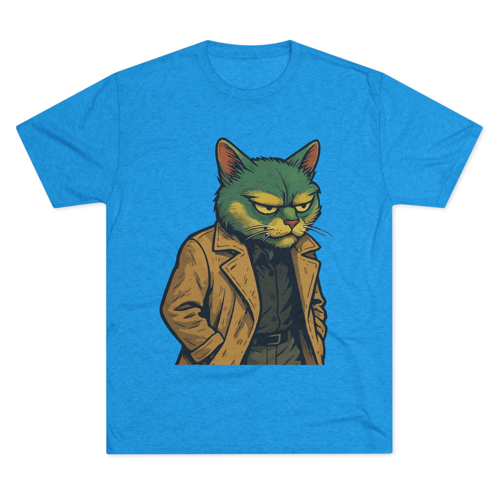 Grumpy Detective Cat Tee — Retro Noir Cat Graphic Shirt